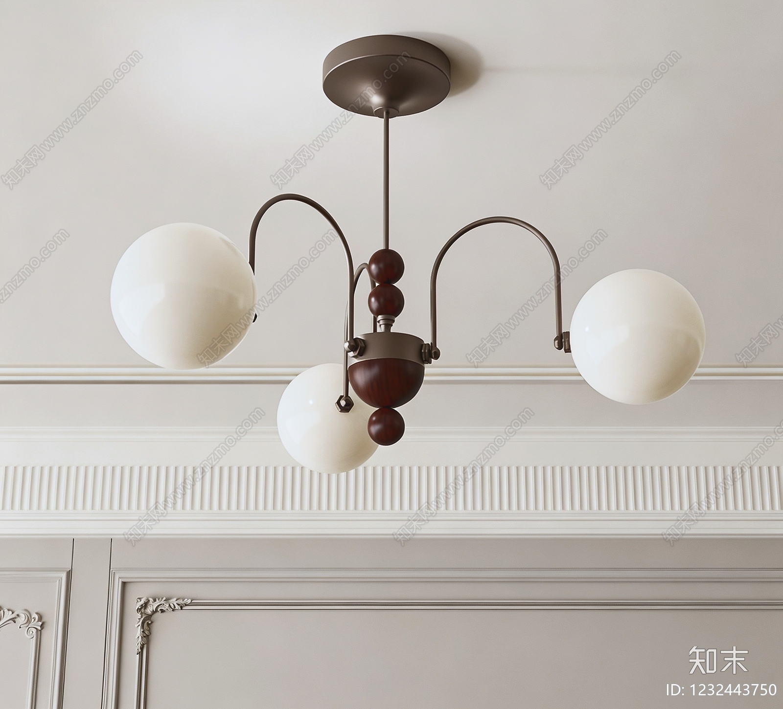 中古风吊灯SU模型下载【ID:1232443750】