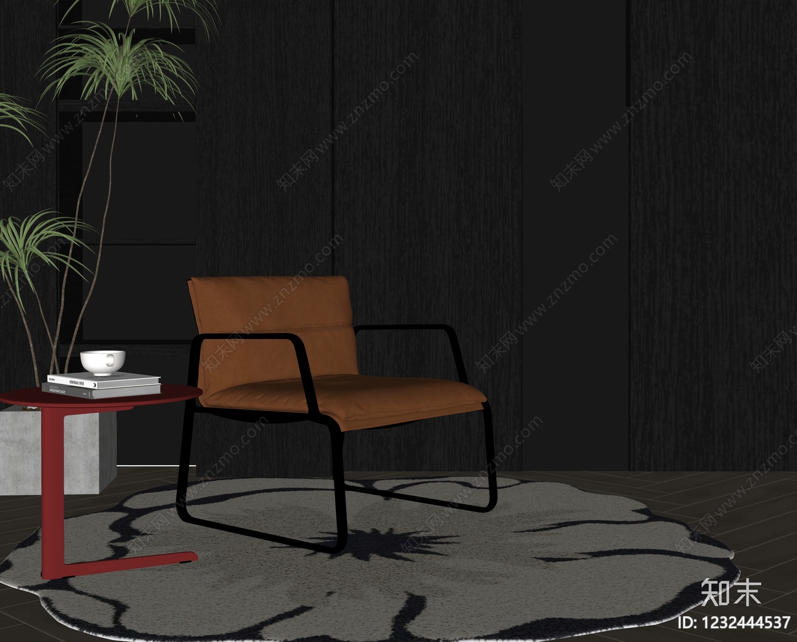 现代简约休闲椅SU模型下载【ID:1232444537】