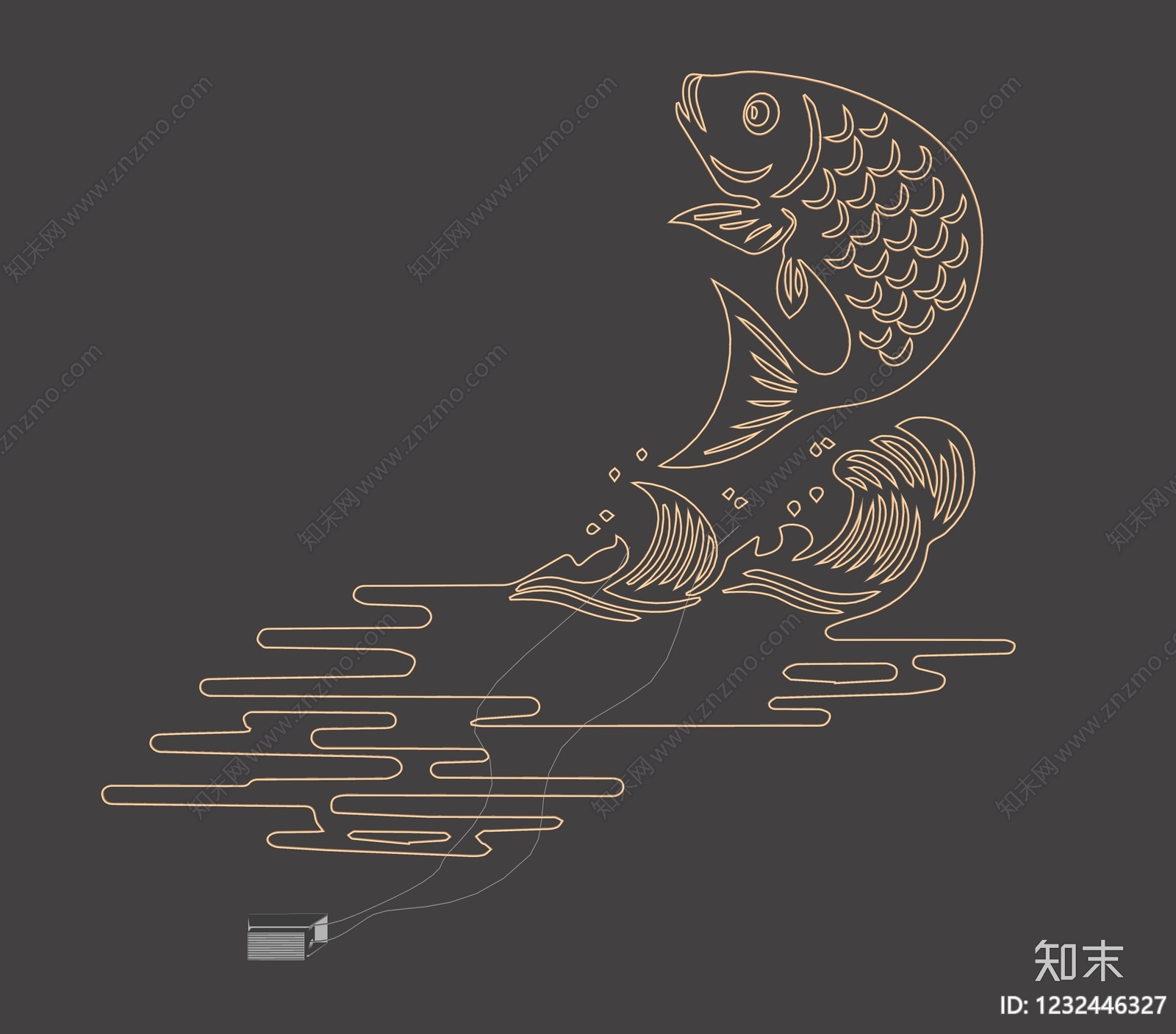 新中式霓虹灯SU模型下载【ID:1232446327】