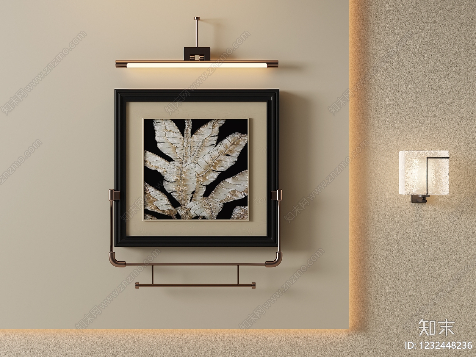 轻奢挂画3D模型下载【ID:1232448236】