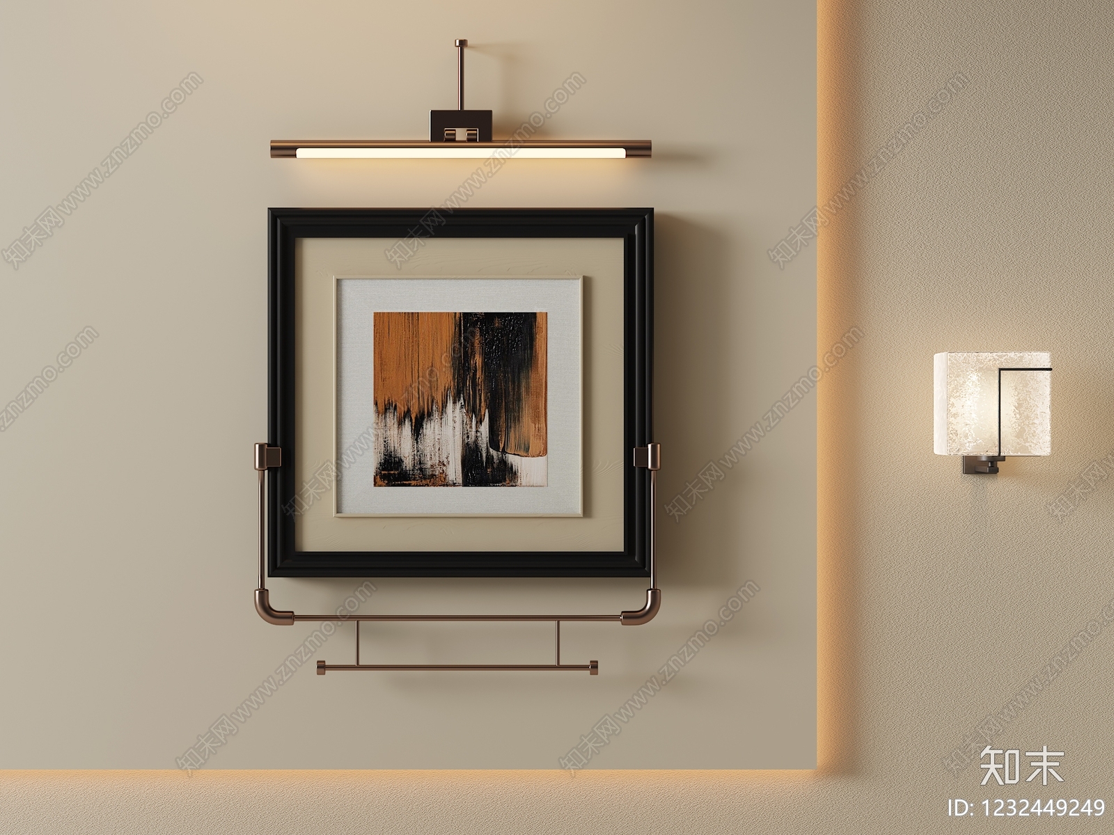 轻奢挂画SU模型下载【ID:1232449249】