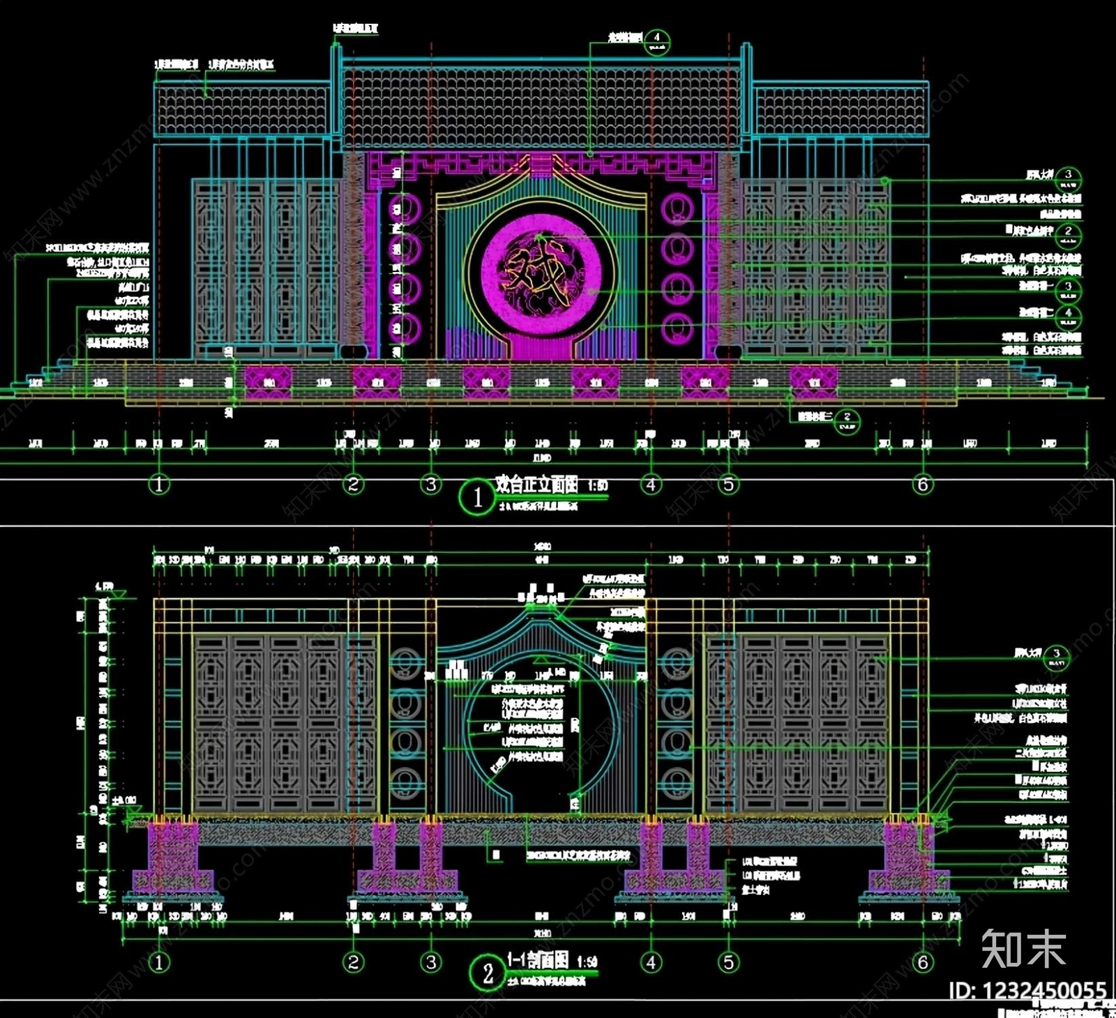 舞台cad施工图下载【ID:1232450055】