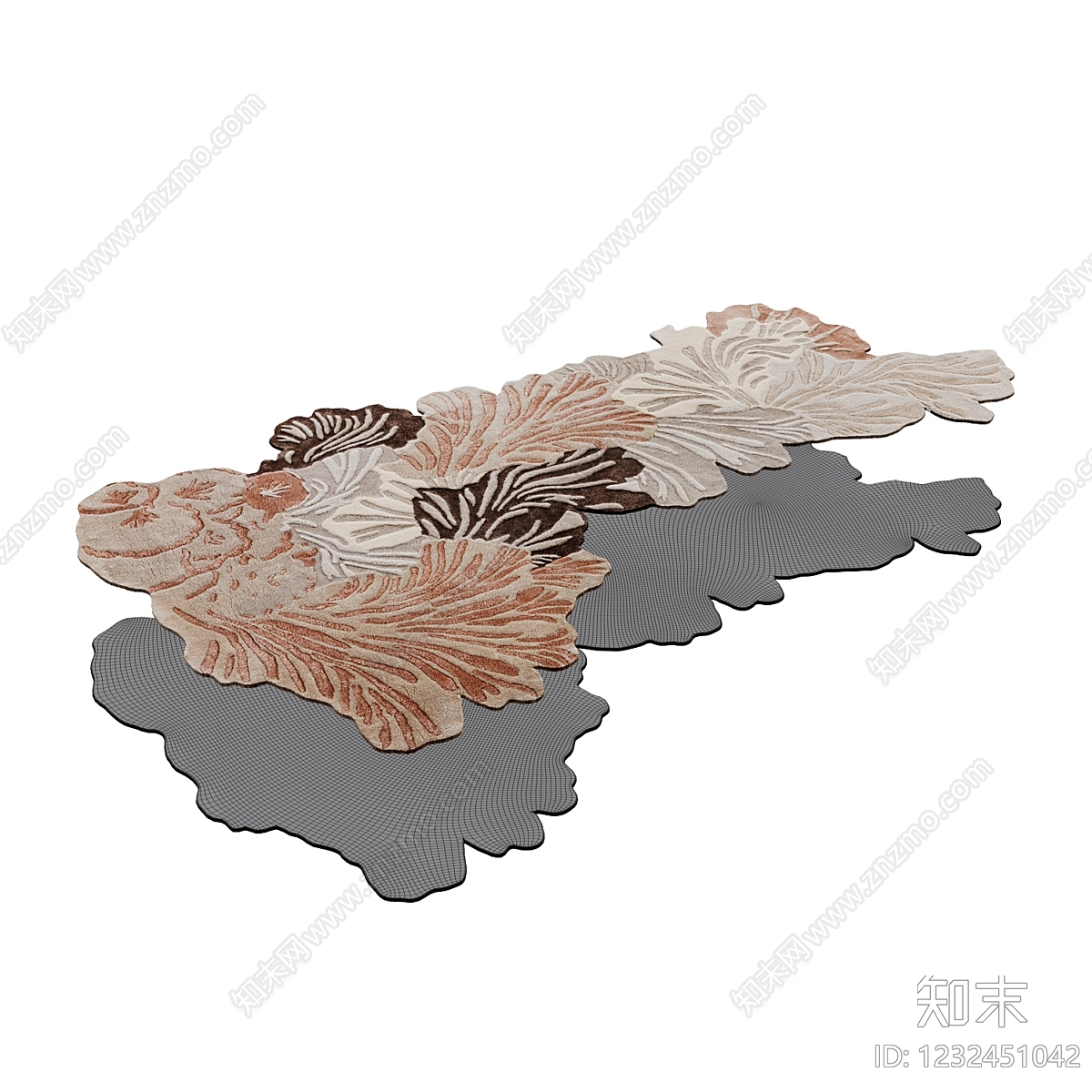 现代异形地毯3D模型下载【ID:1232451042】