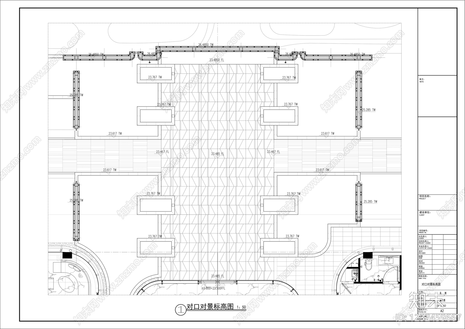 景墙cad施工图下载【ID:1232459667】