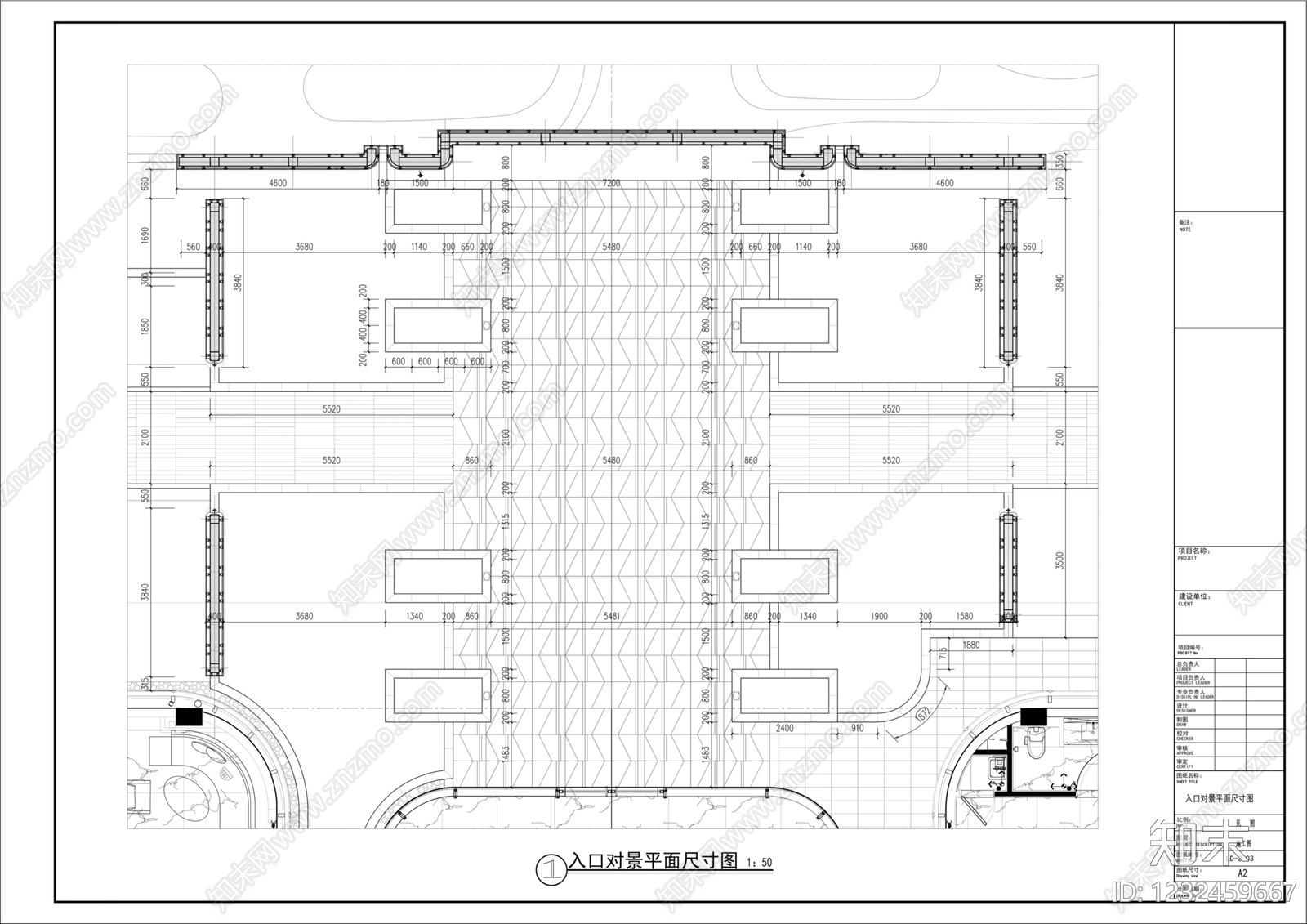 景墙cad施工图下载【ID:1232459667】