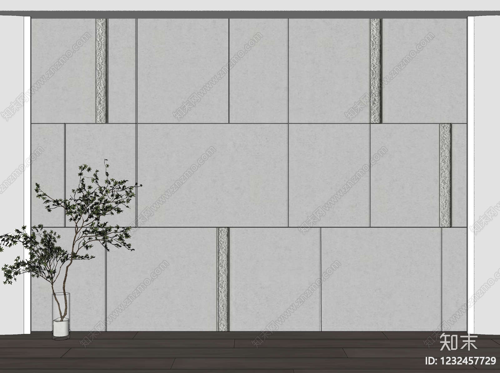 极简材料展厅SU模型下载【ID:1232457729】