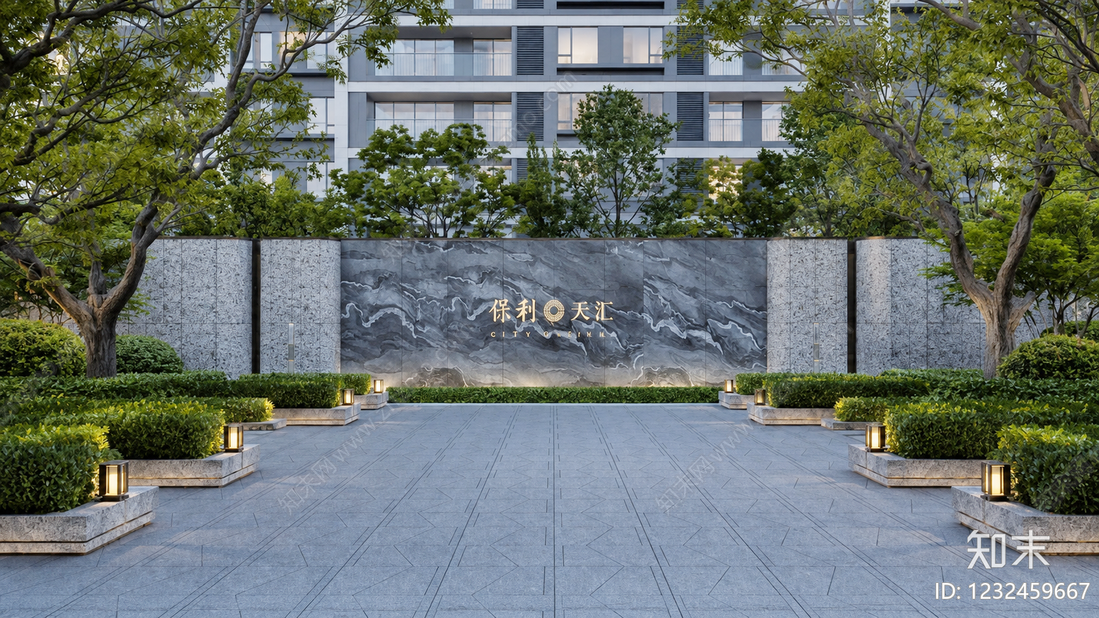 景墙cad施工图下载【ID:1232459667】