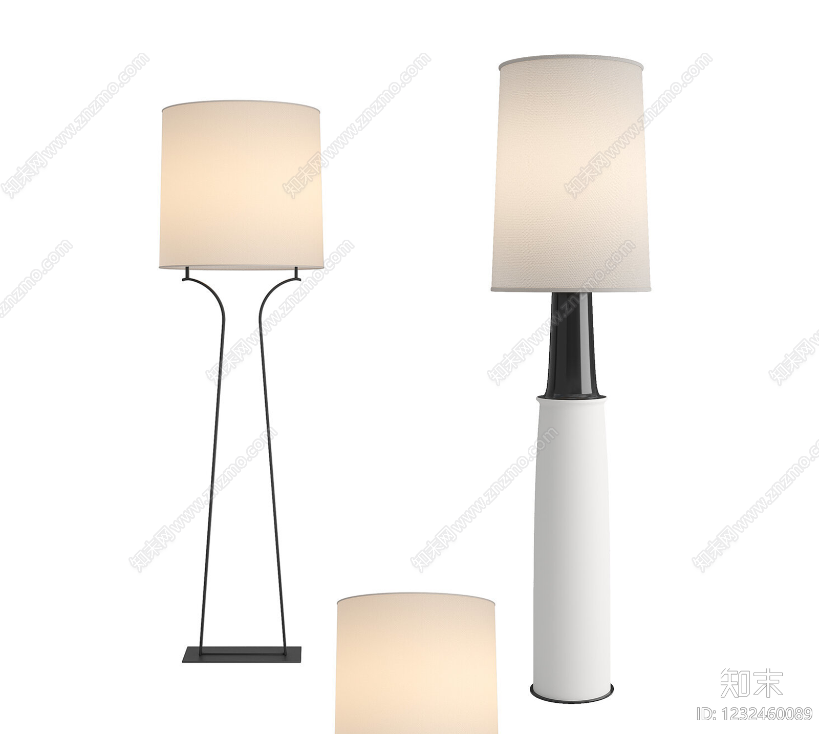 现代简约落地灯SU模型草图