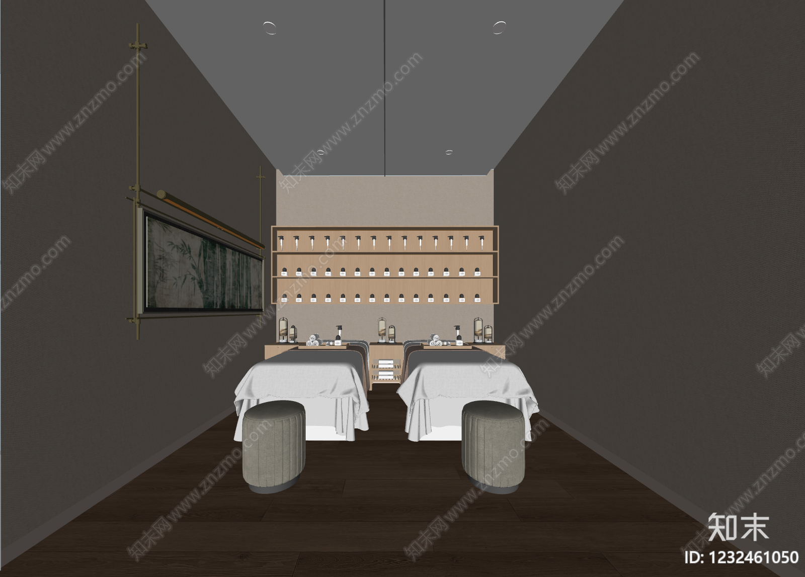 新中式美容院SU模型下载【ID:1232461050】