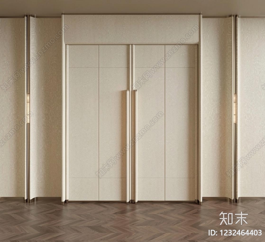 意式极简衣柜SU模型草图
