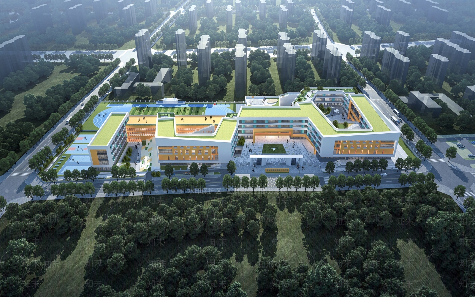 现代主义小学SU模型下载【ID:1232464892】
