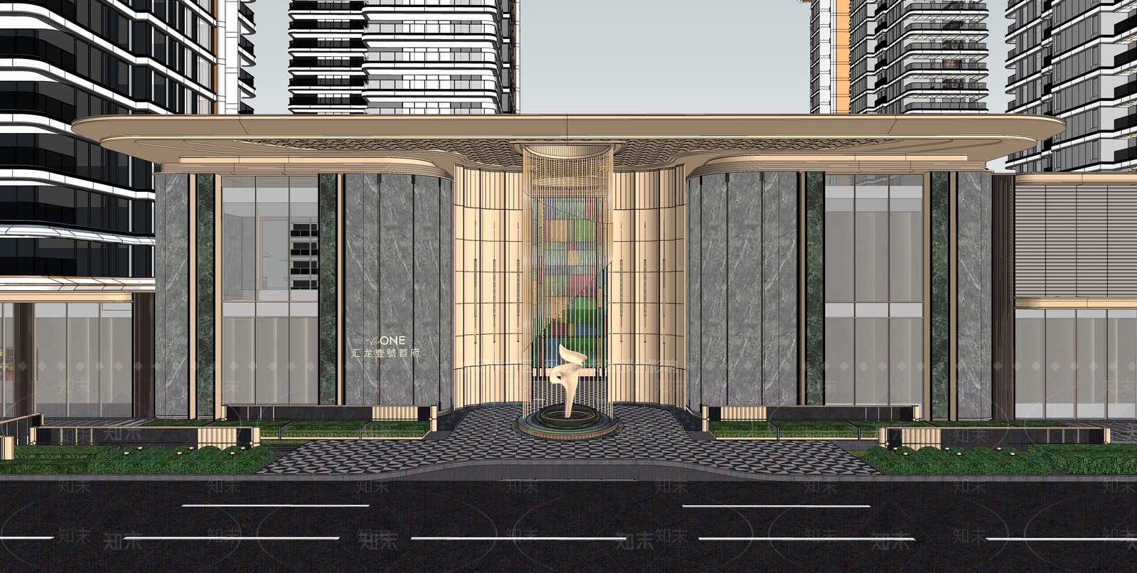 轻奢景墙SU模型下载【ID:1232465587】
