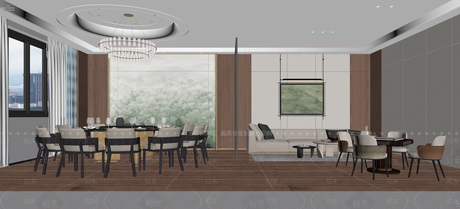 新中式包厢3D模型下载【ID:1232468415】