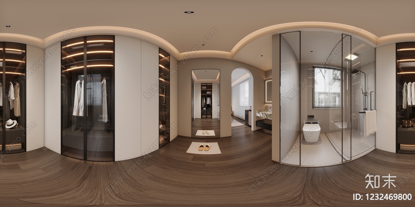 意式极简衣帽间3D模型下载【ID:1232469800】