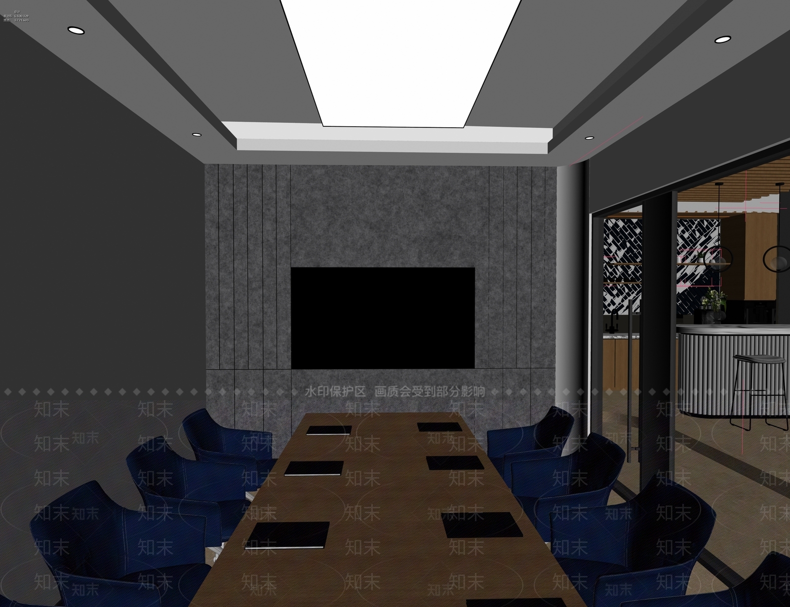 现代简约会议室3D模型下载【ID:1232471048】