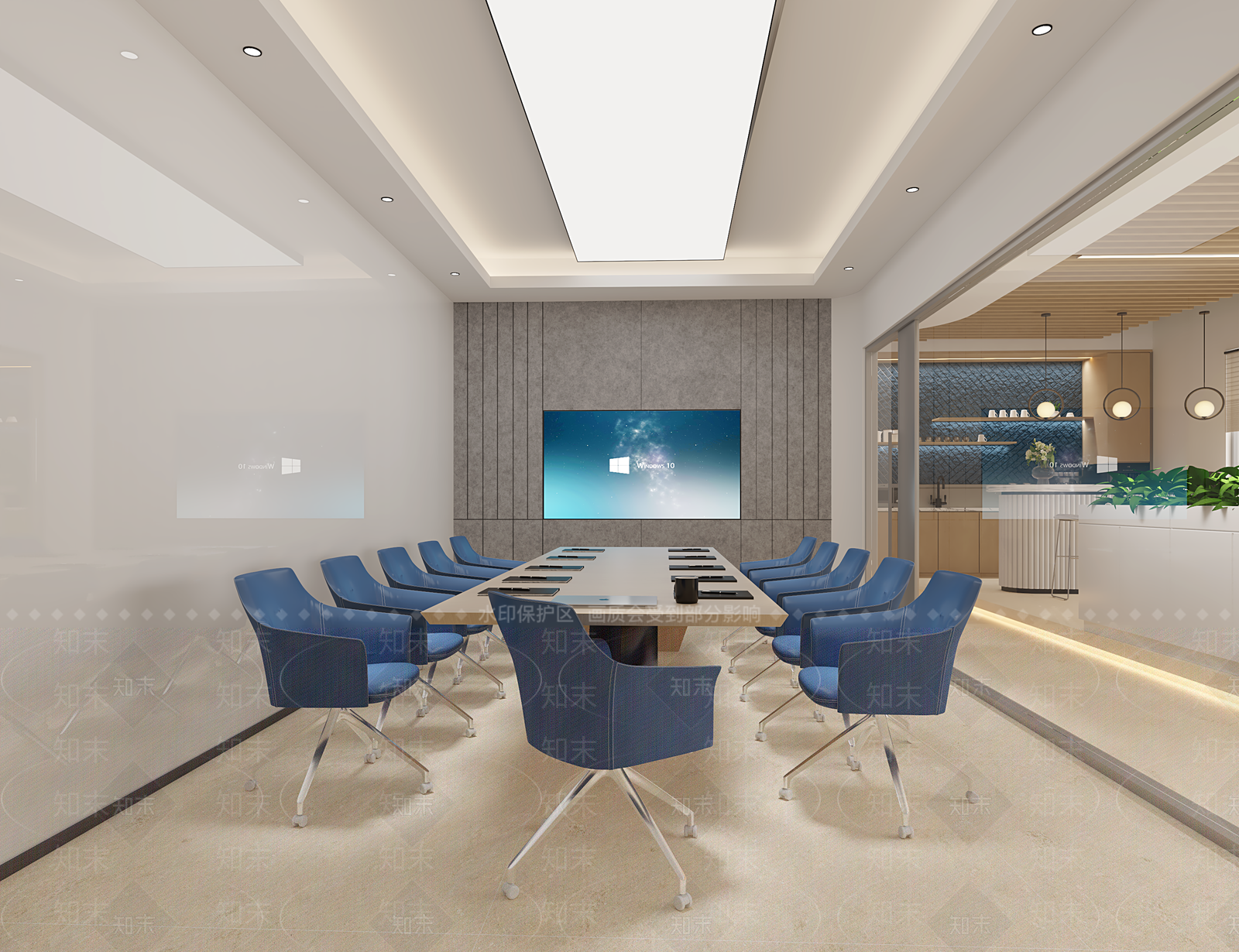 现代简约会议室3D模型下载【ID:1232471048】