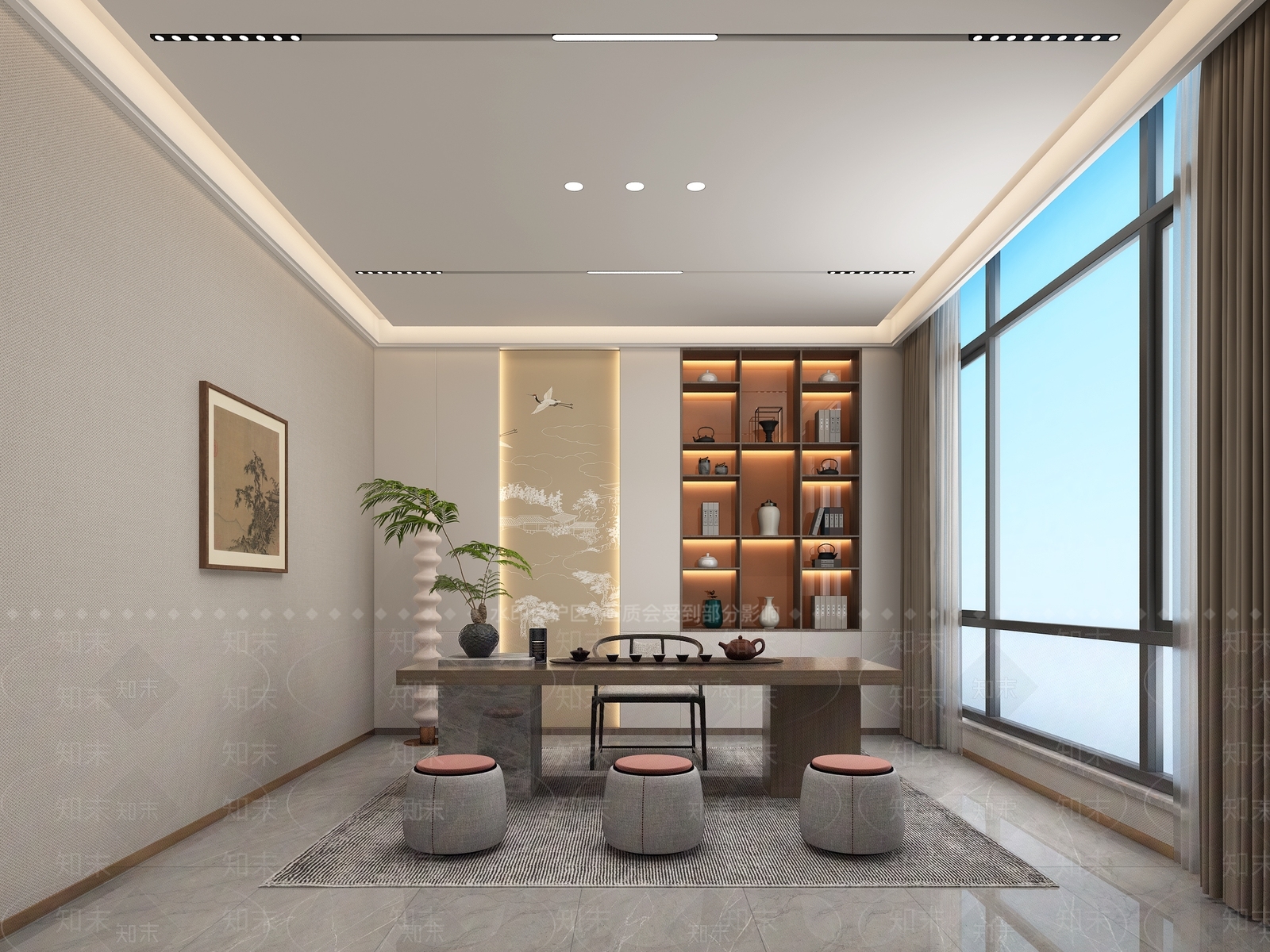 新中式茶馆3D模型下载【ID:1232471584】