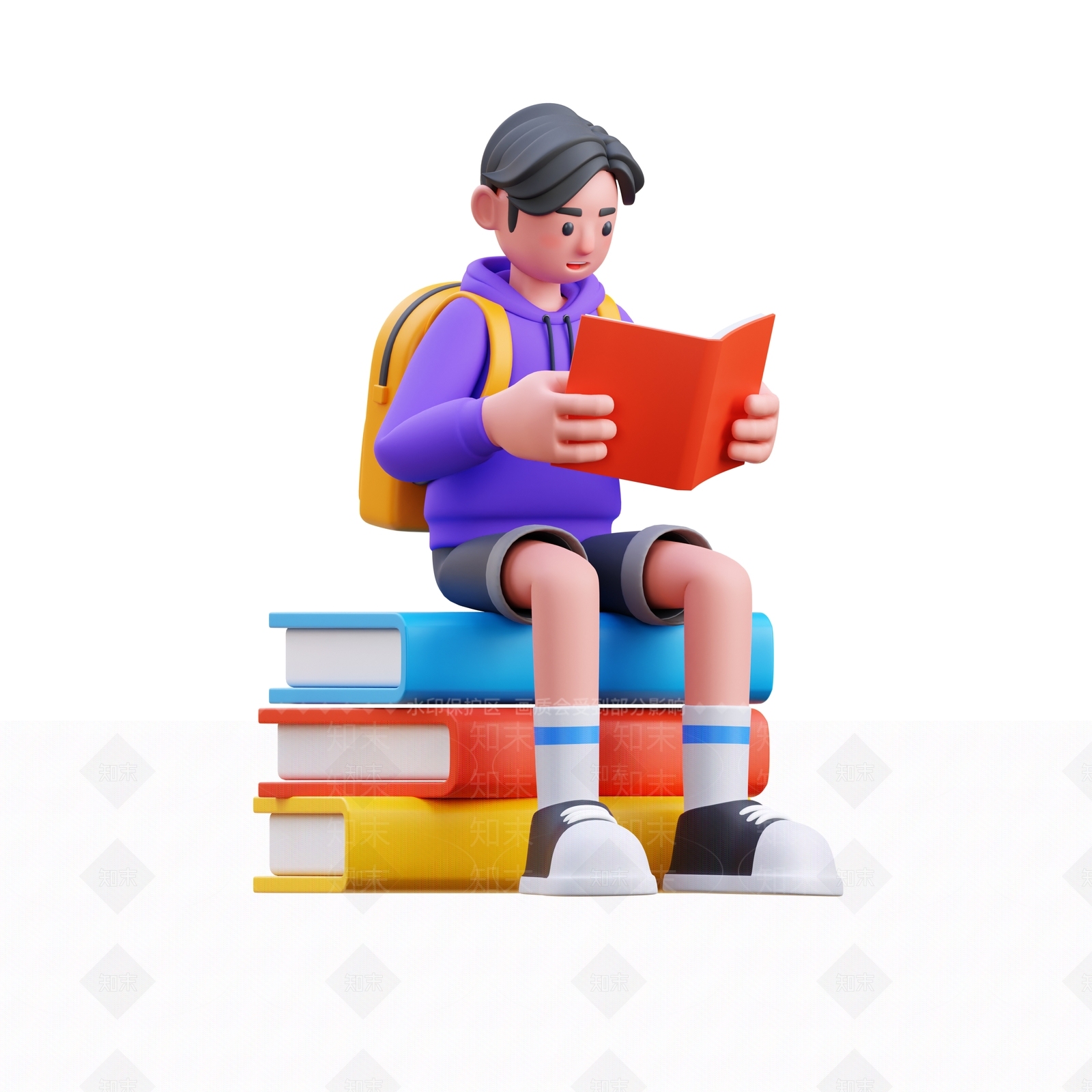 虚拟人物3D模型渲染效果图