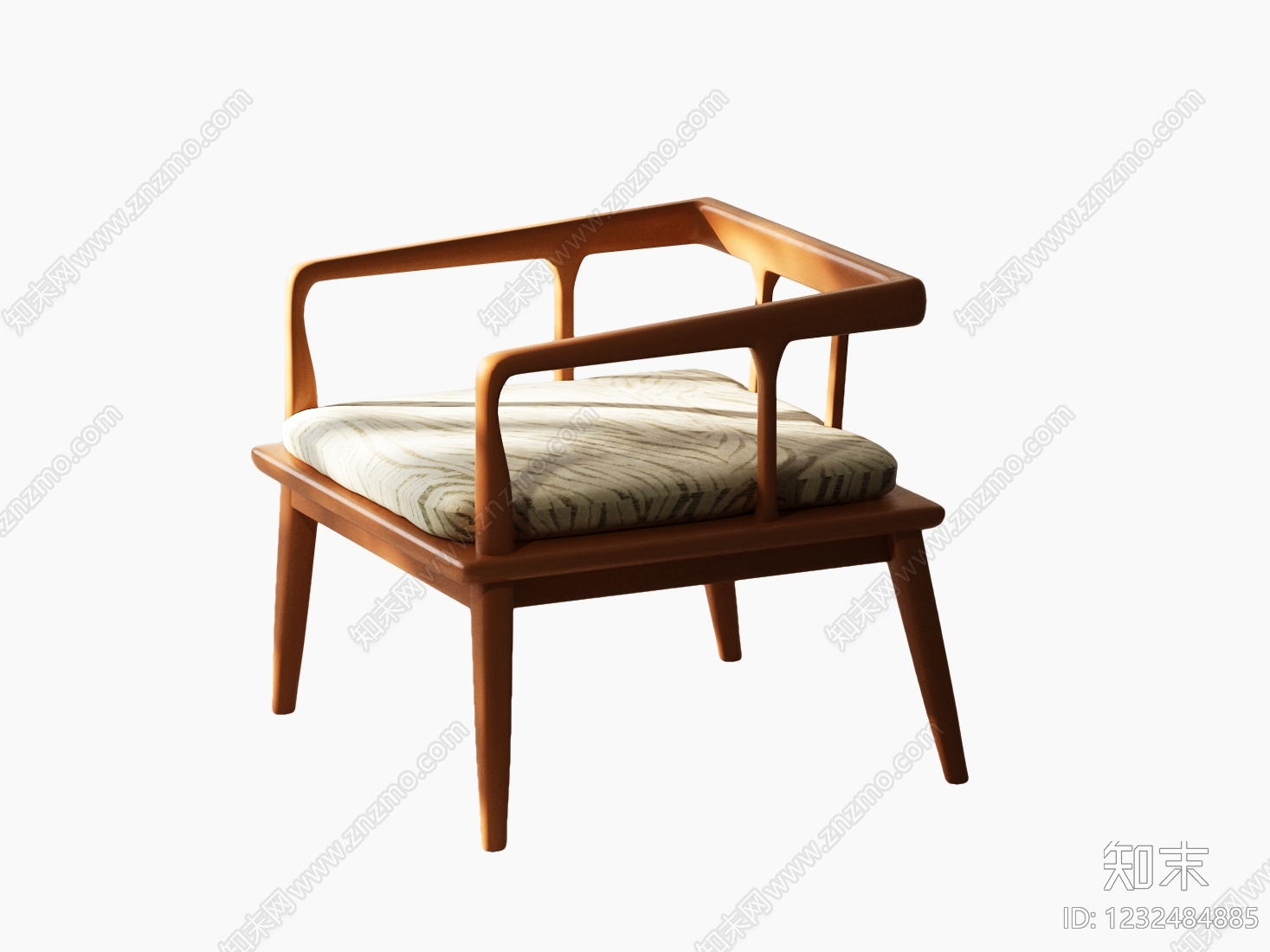 中古风休闲椅3D模型下载【ID:1232484885】