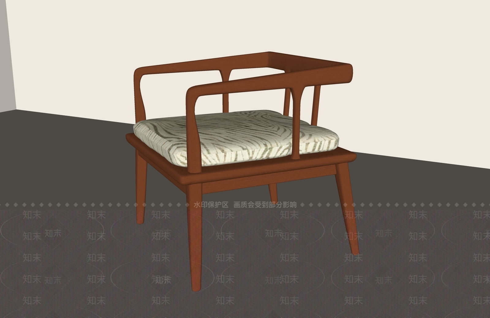 中古风休闲椅SU模型下载【ID:1232484925】