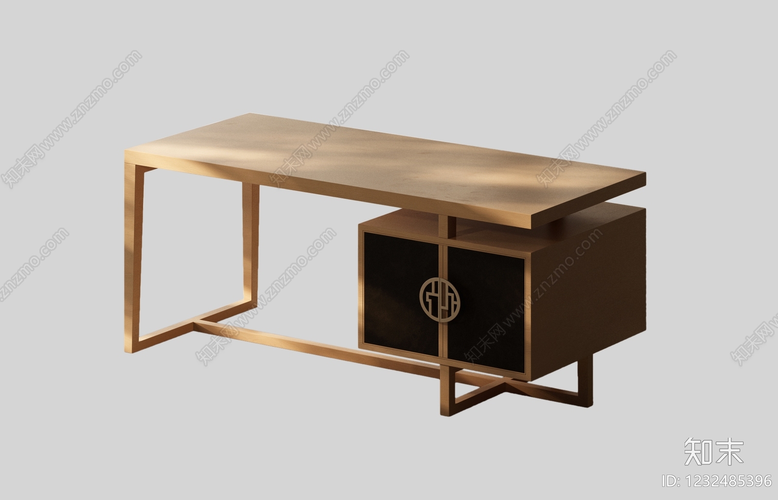新中式书桌3D模型下载【ID:1232485396】