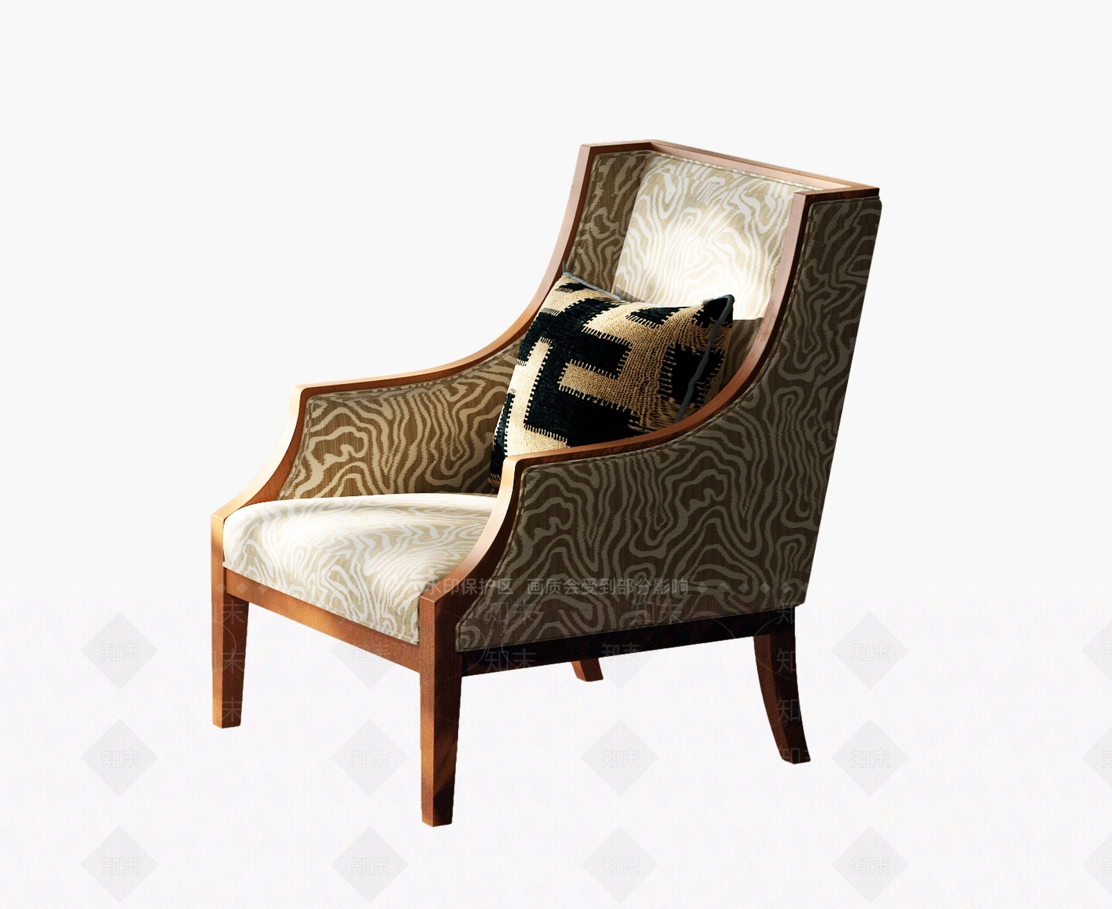 中古风休闲椅3D模型下载【ID:1232487820】