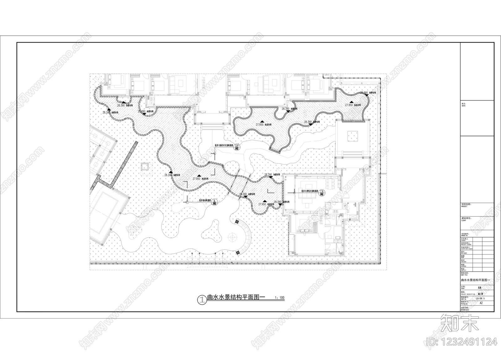 庭院cad施工图下载【ID:1232491124】