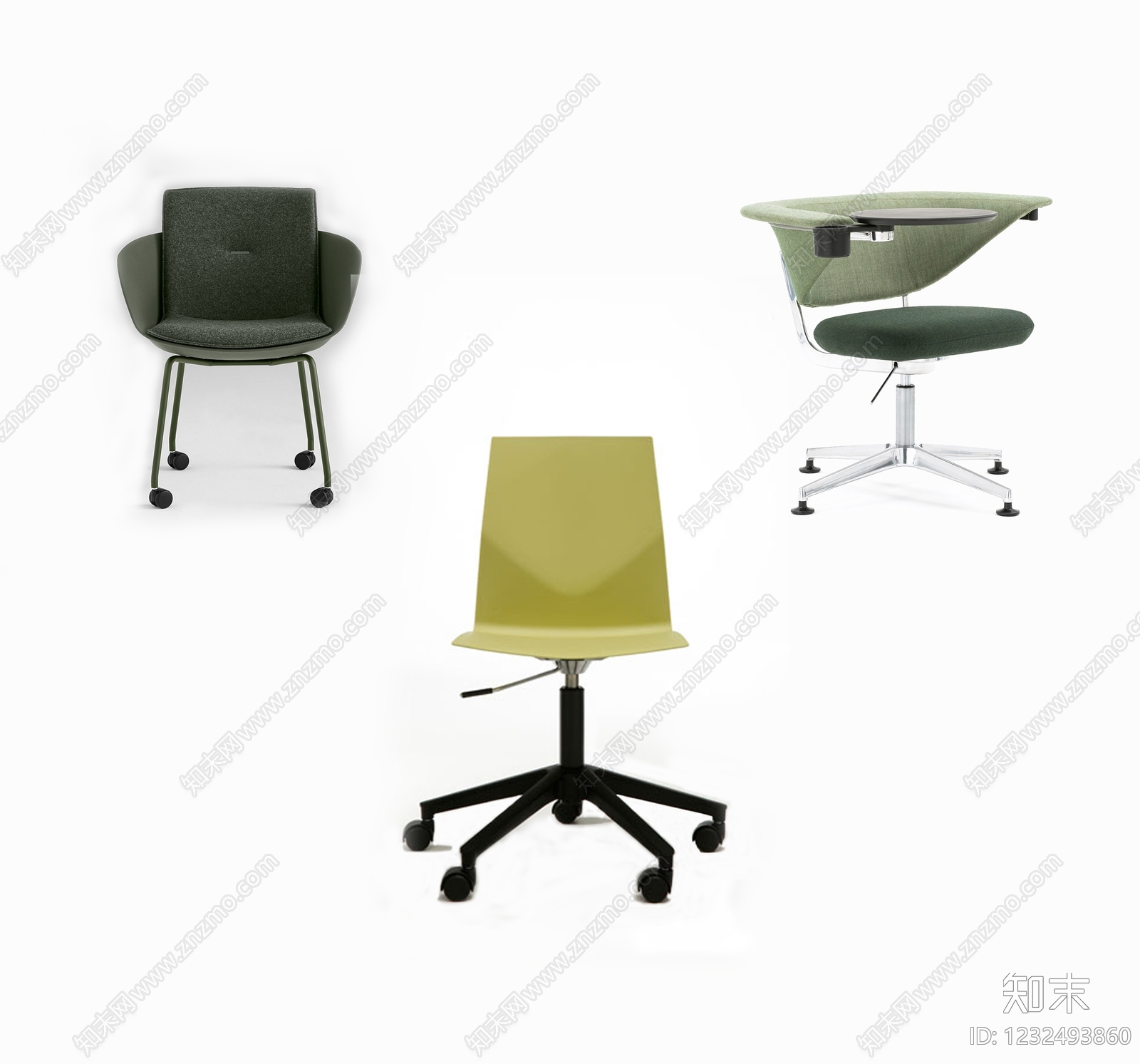 现代简约办公椅SU模型草图