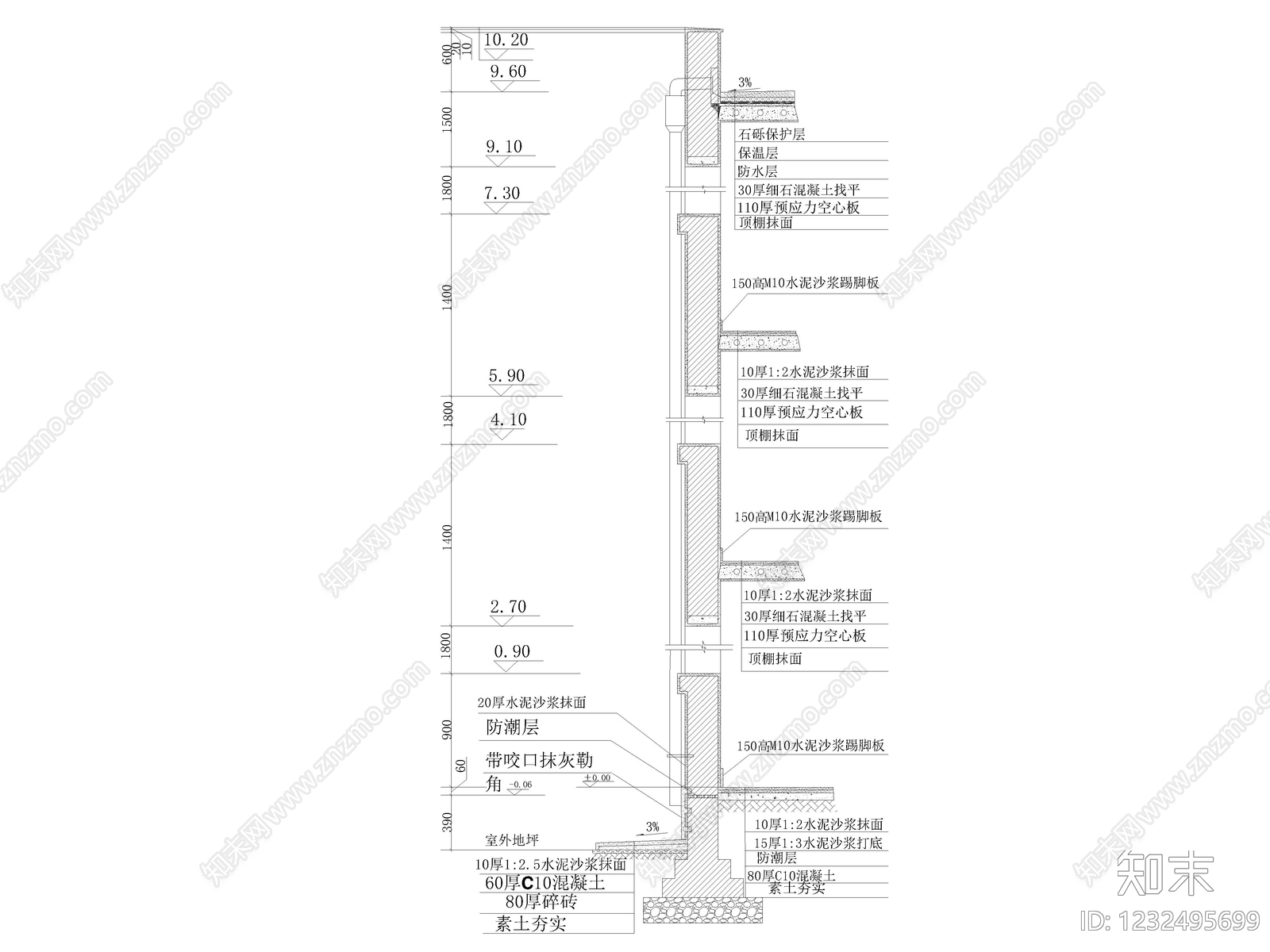 54套墙身大样图外墙节点墙身节点墙体CAD详图cad施工图下载【ID:1232495699】