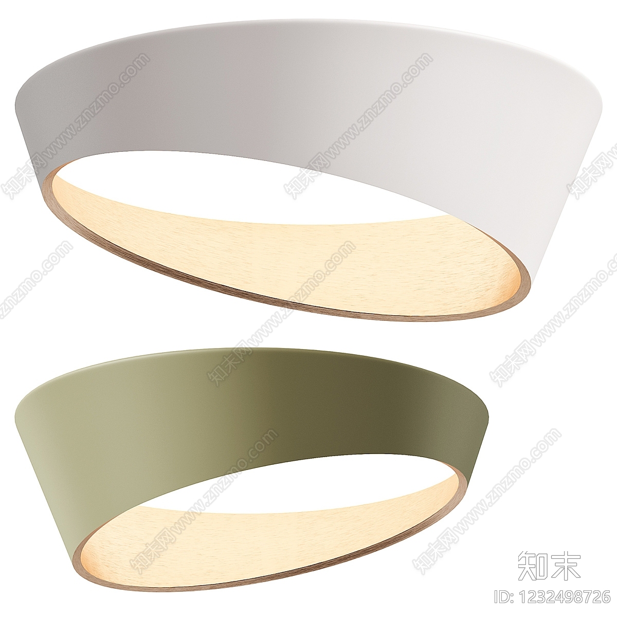 北欧儿童房吸顶灯3D模型渲染效果图