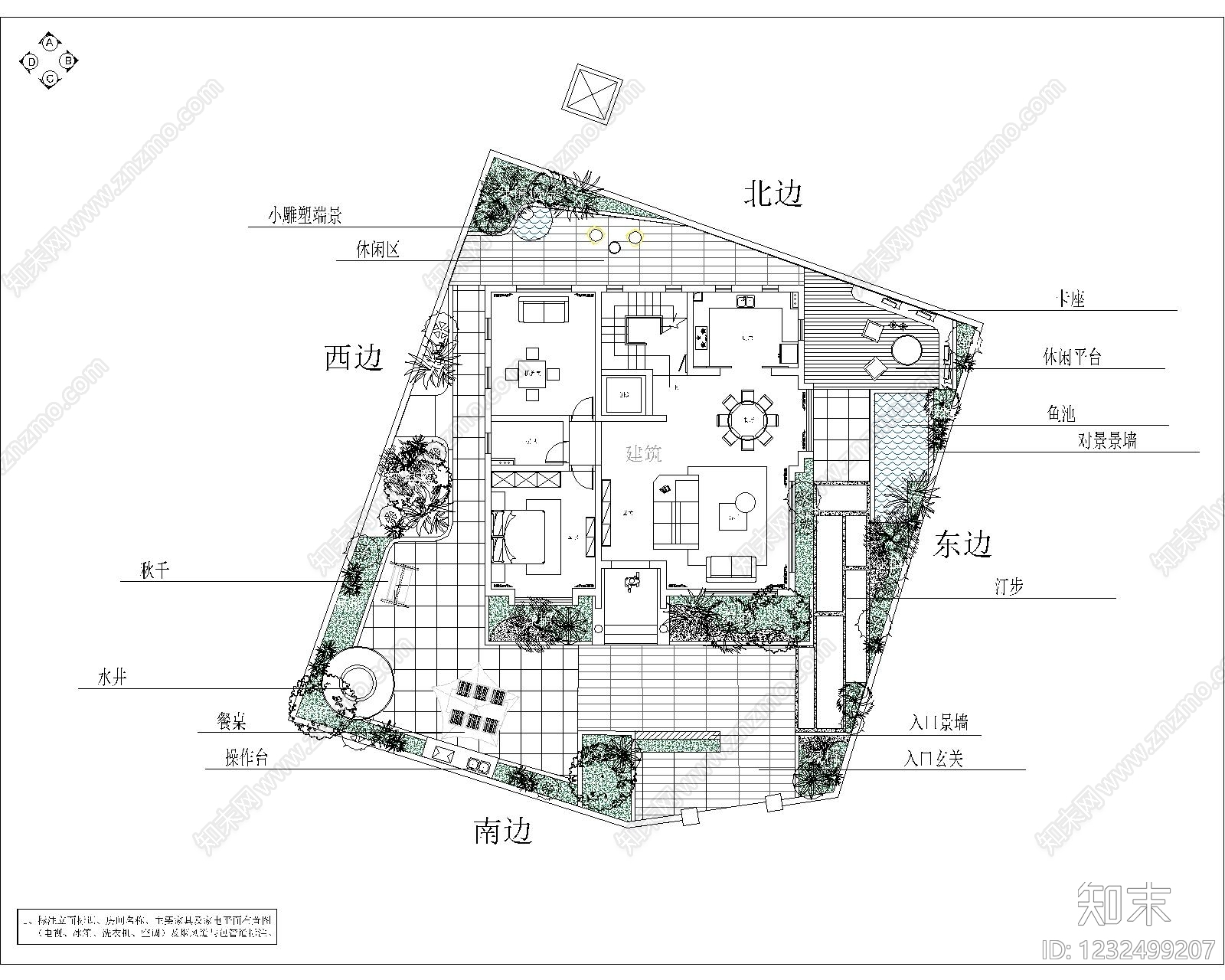 庭院cad施工图下载【ID:1232499207】