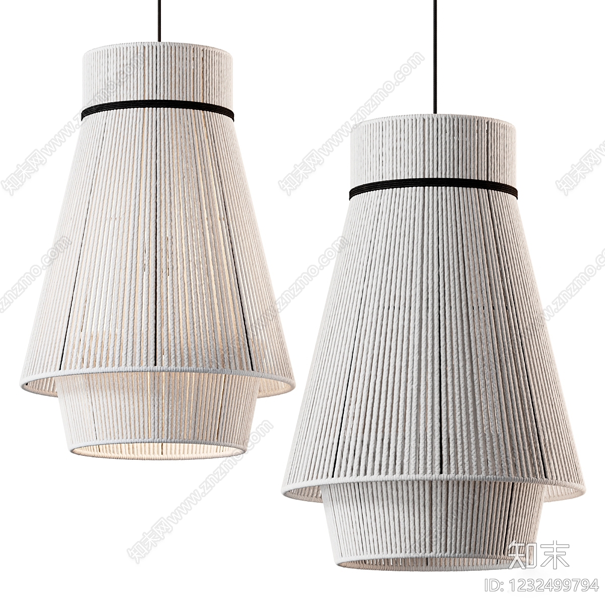 侘寂艺术吊灯3D模型下载【ID:1232499794】