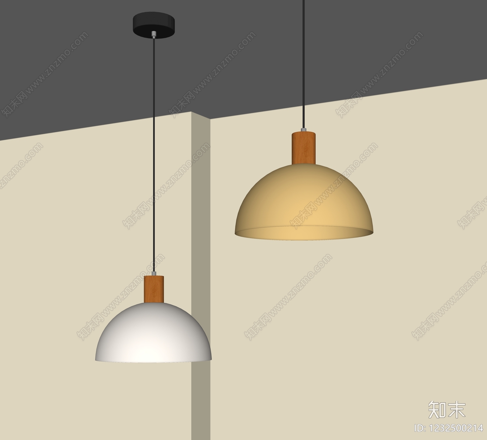 北欧吊灯SU模型下载【ID:1232500214】