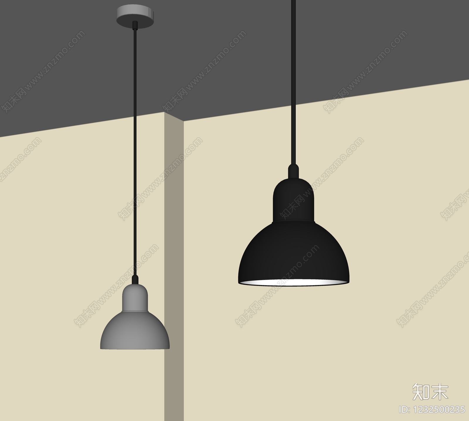 北欧吊灯SU模型下载【ID:1232500235】