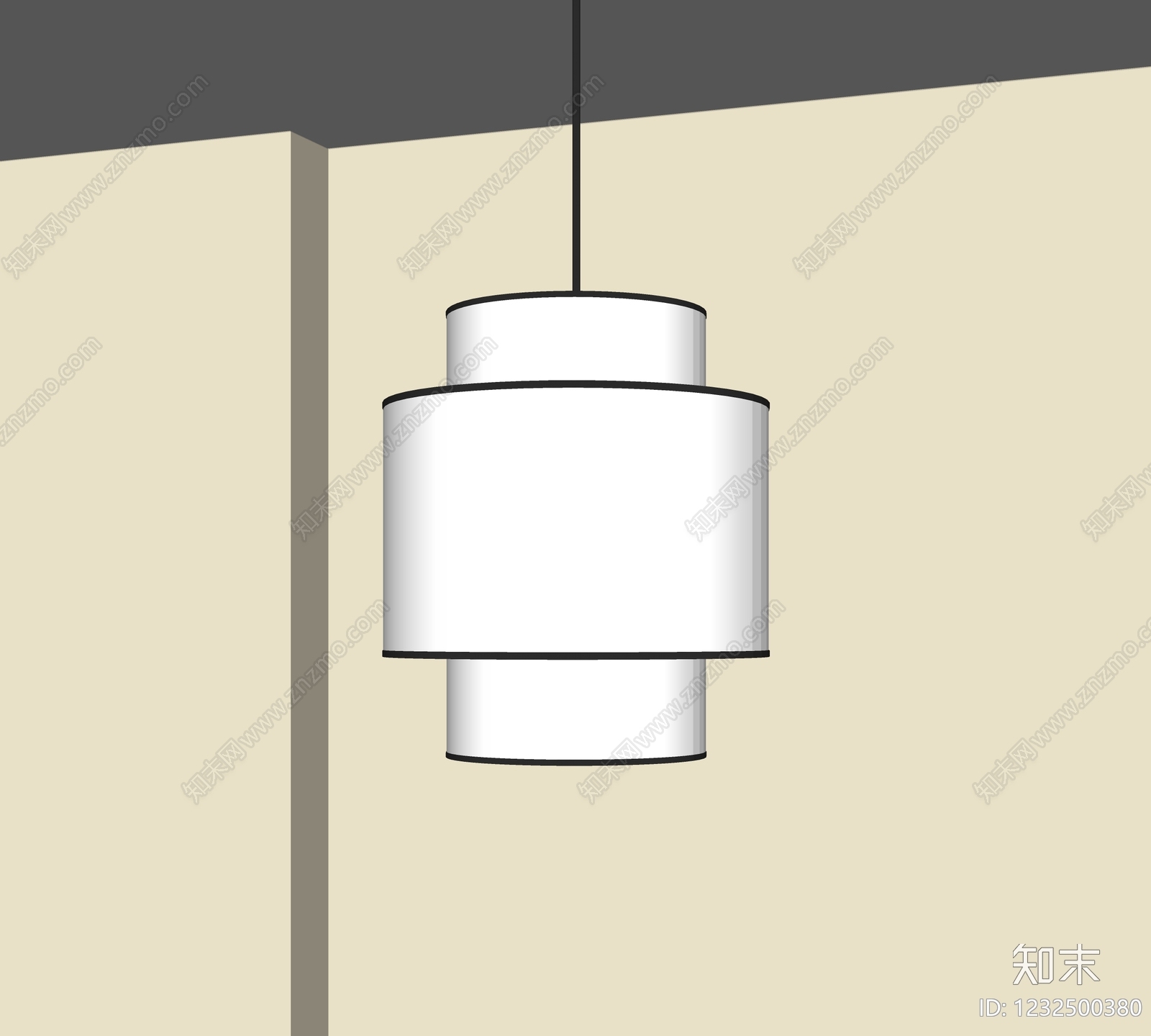 现代简约吊灯SU模型下载【ID:1232500380】