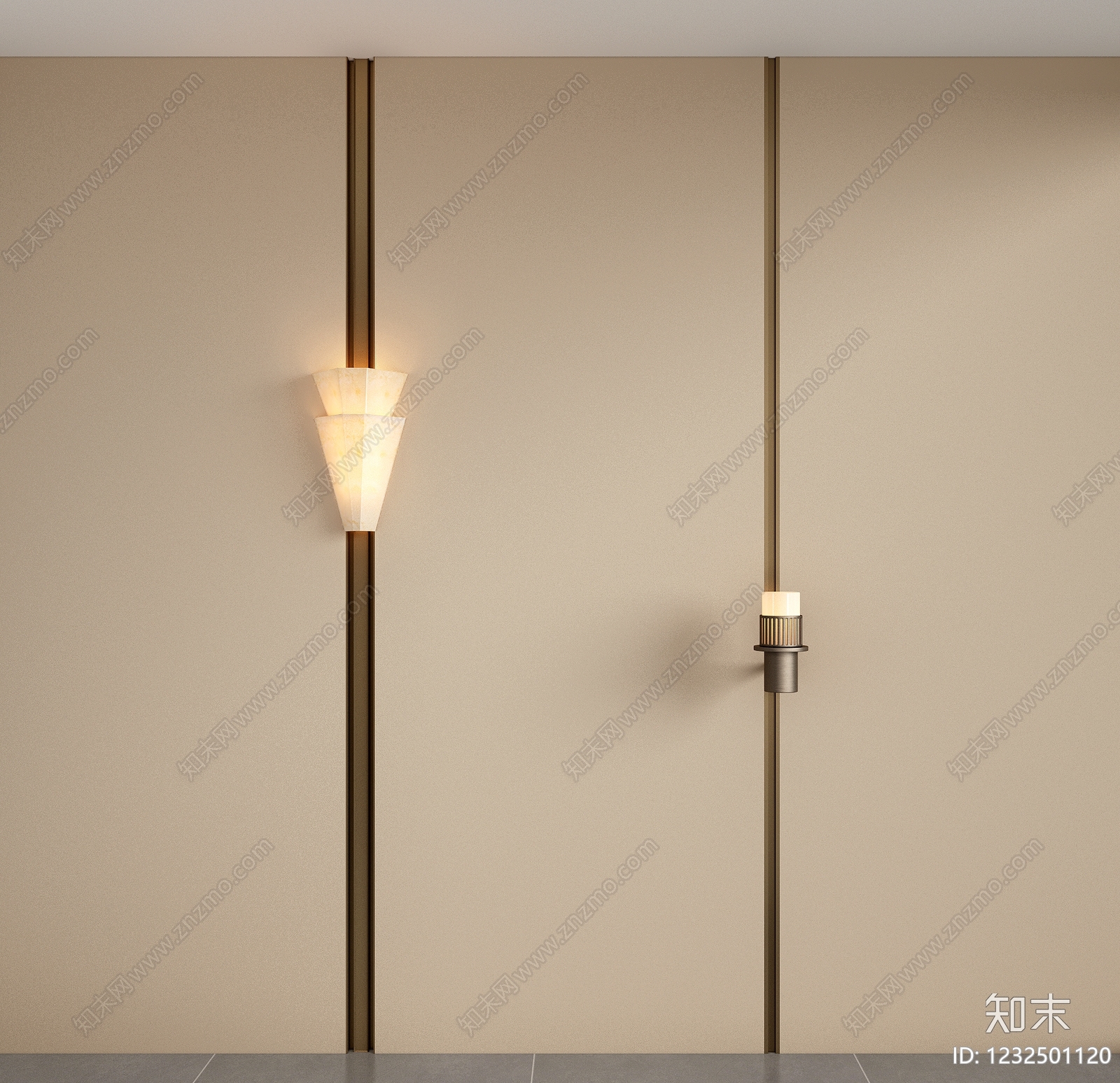 极简长条壁灯3D模型下载【ID:1232501120】