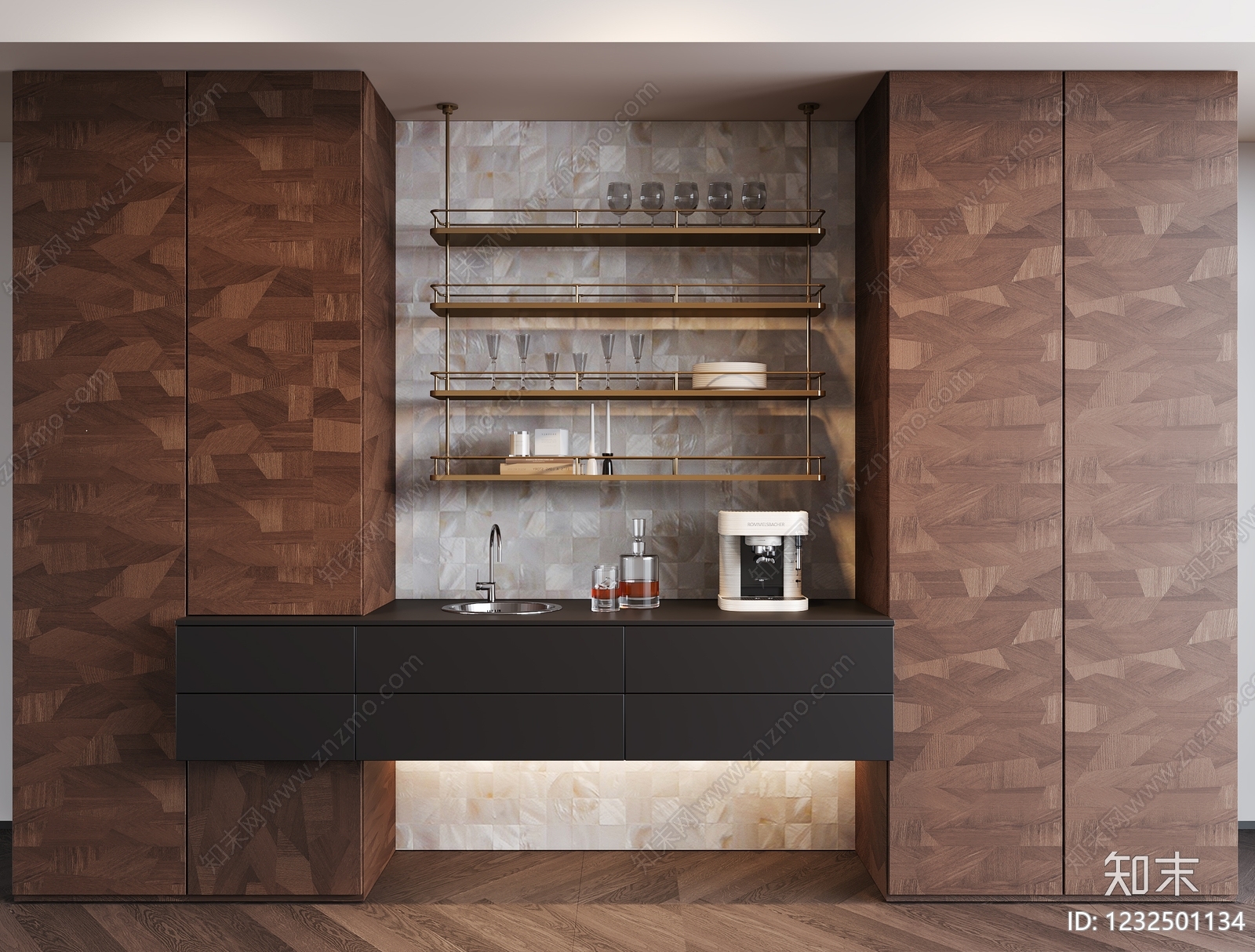 轻奢餐边柜3D模型下载【ID:1232501134】