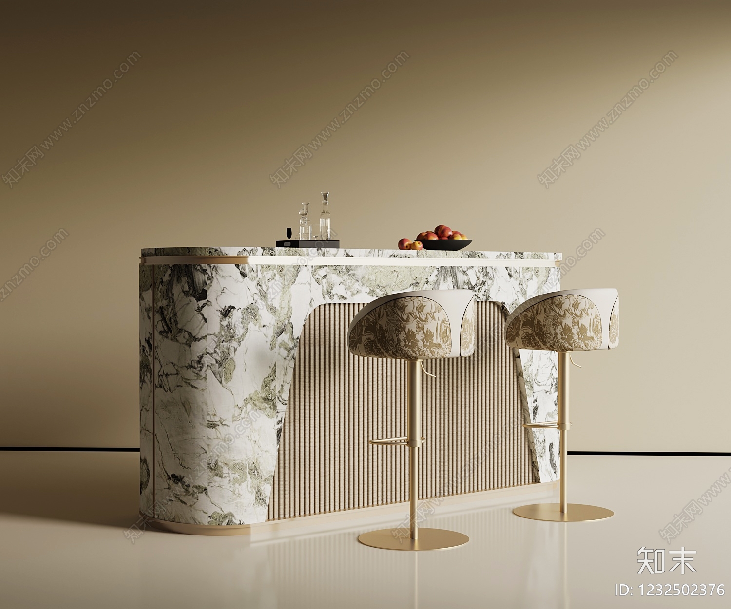 轻奢吧台3D模型下载【ID:1232502376】