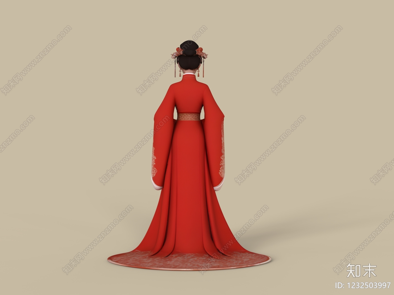中式虚拟人物3D模型下载【ID:1232503997】