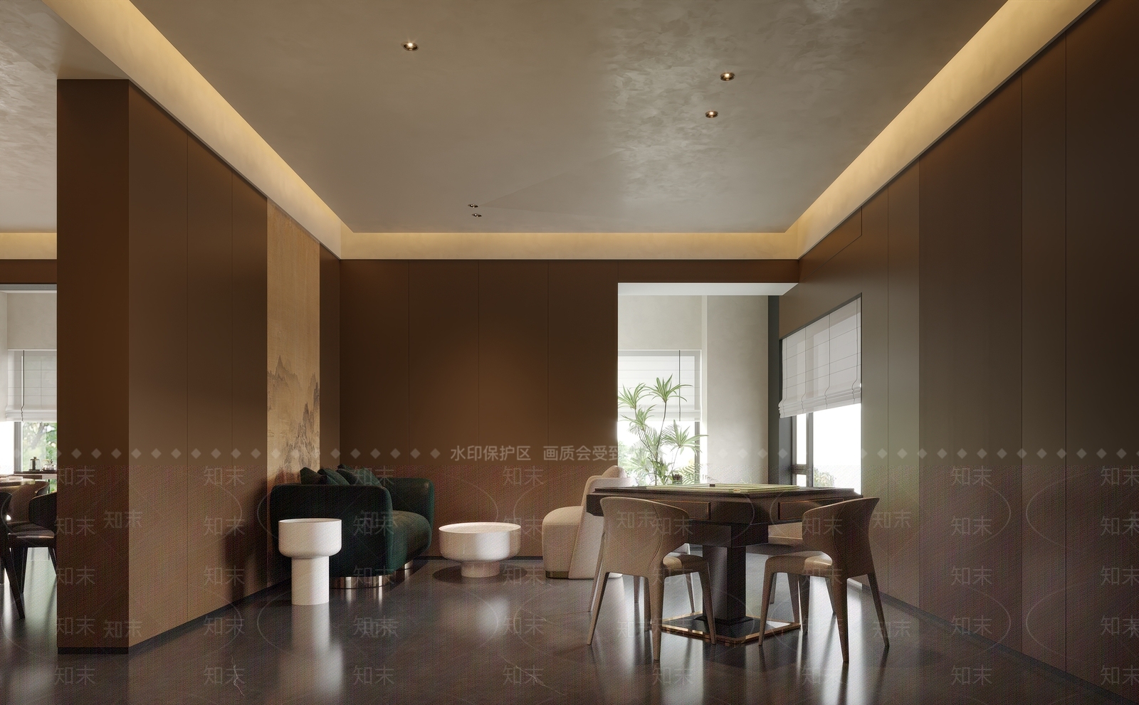 新中式中餐厅3D模型下载【ID:1232505718】