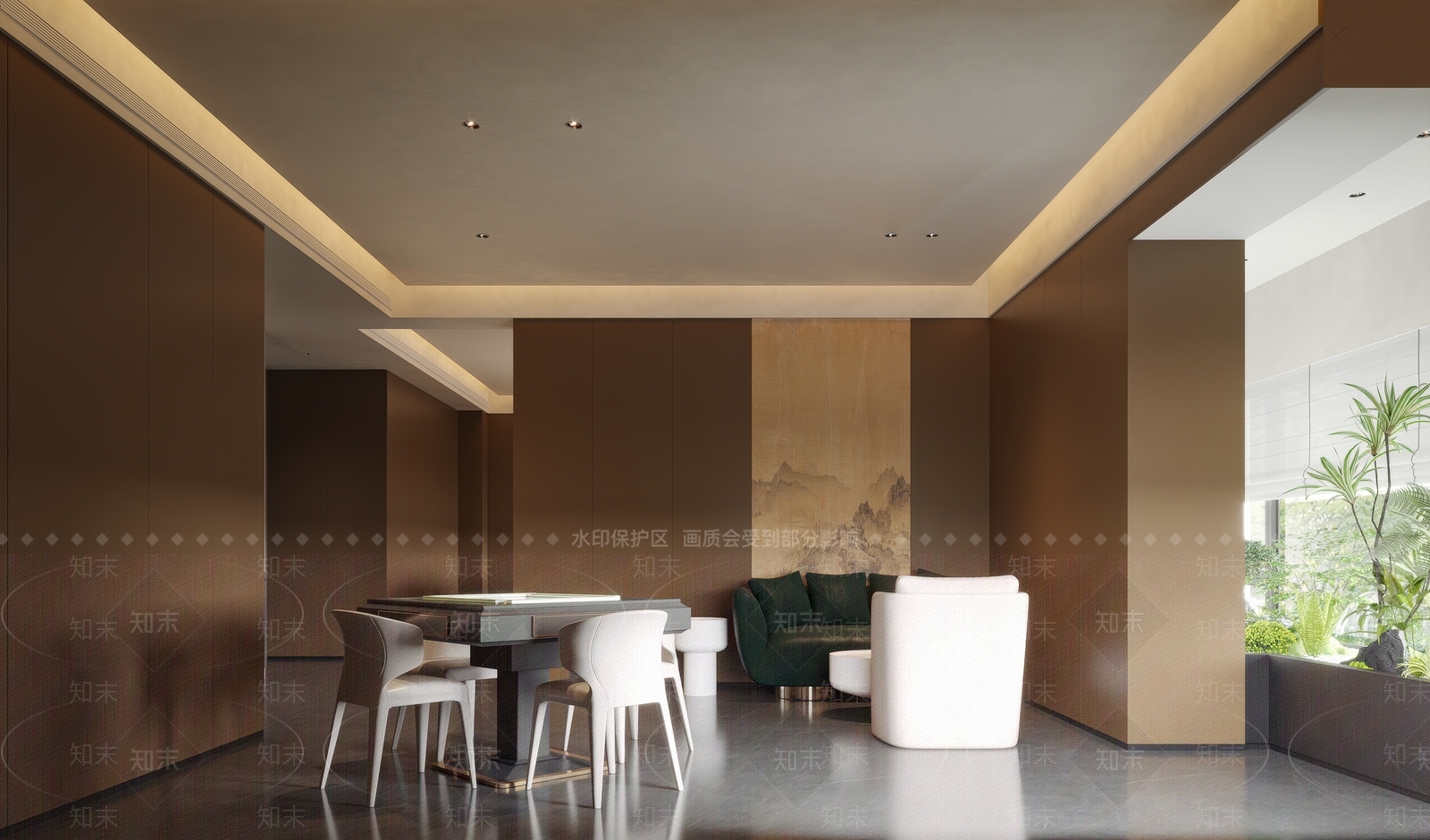 新中式中餐厅3D模型下载【ID:1232505718】