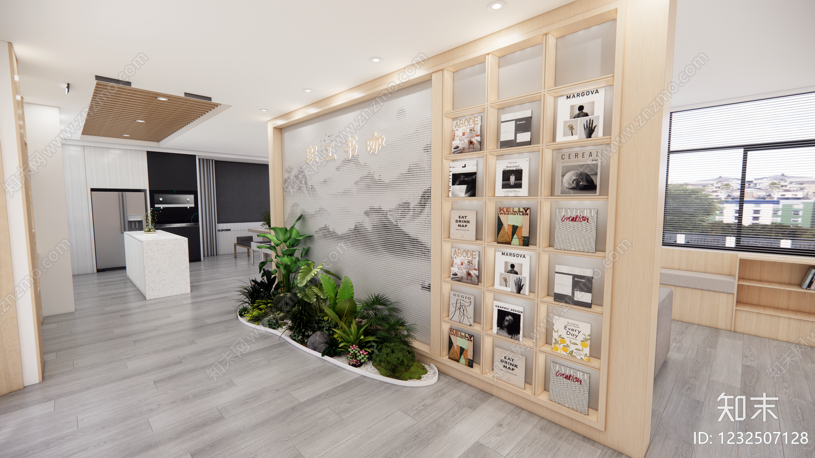 新中式阅览室SU模型下载【ID:1232507128】