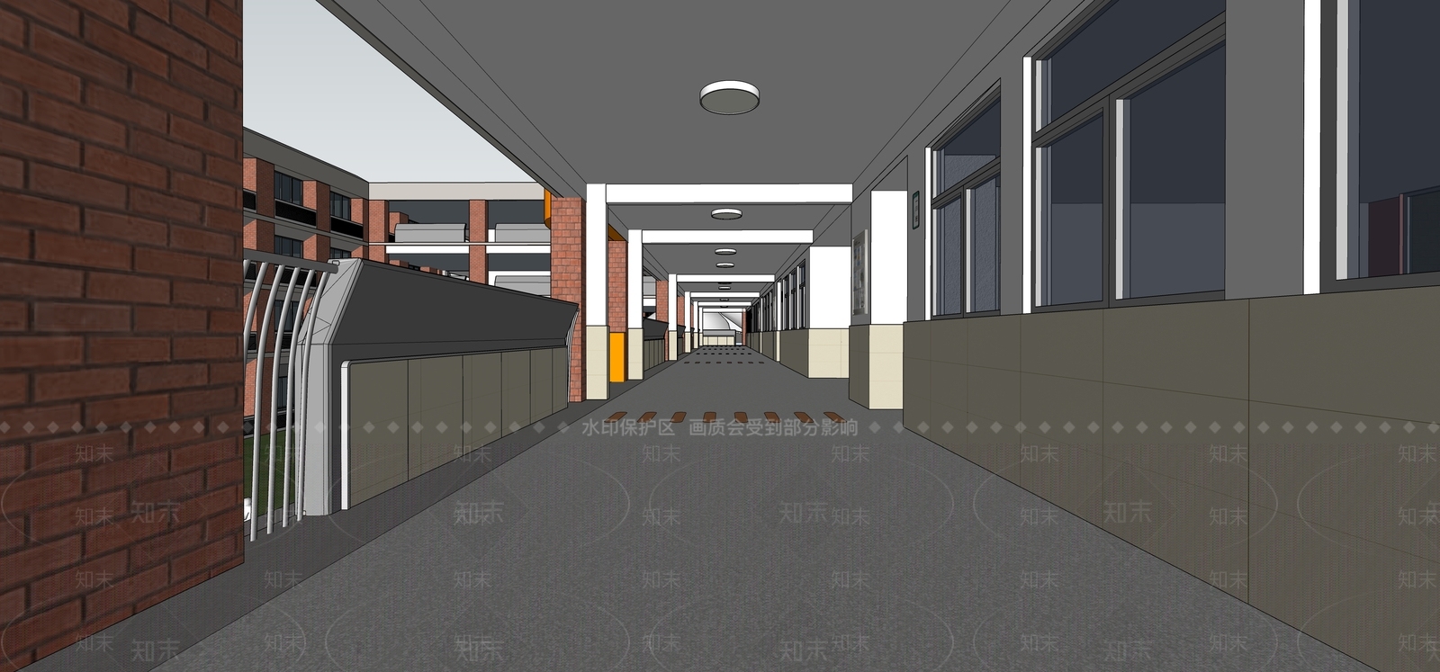 现代其他学校空间SU模型下载【ID:1232507333】