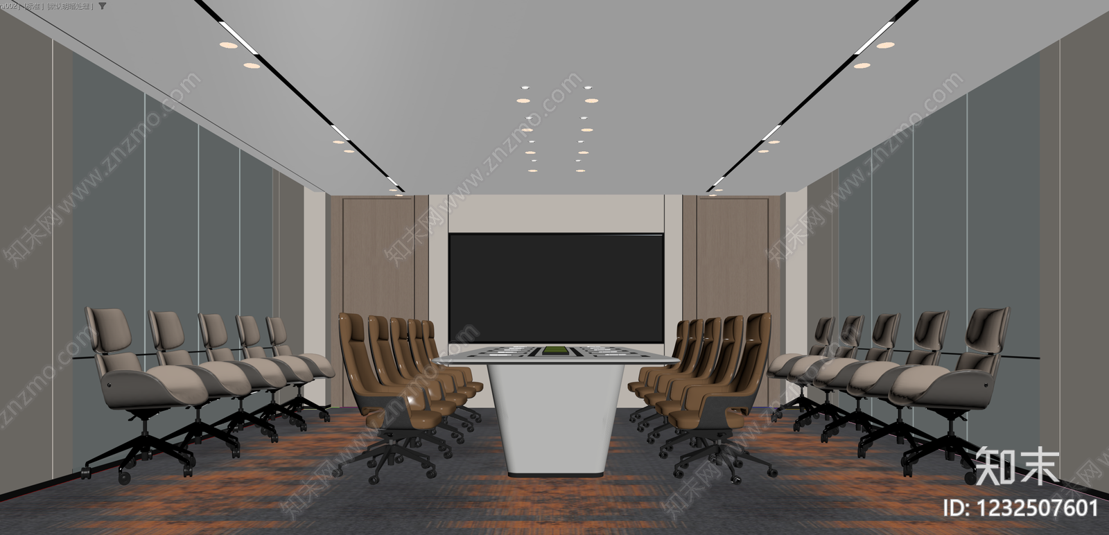 现代简约会议室3D模型下载【ID:1232507601】