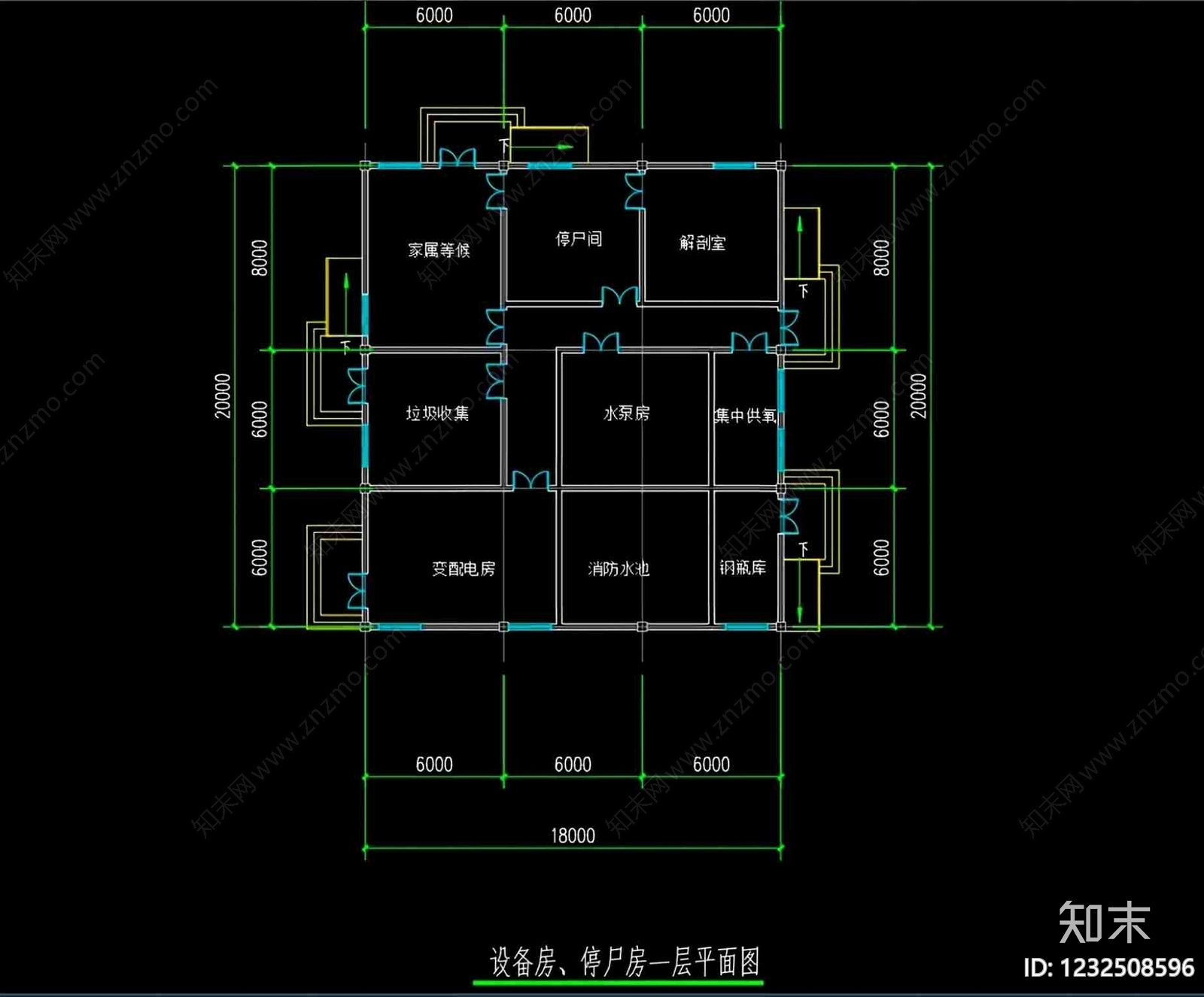 医院建筑cad施工图下载【ID:1232508596】