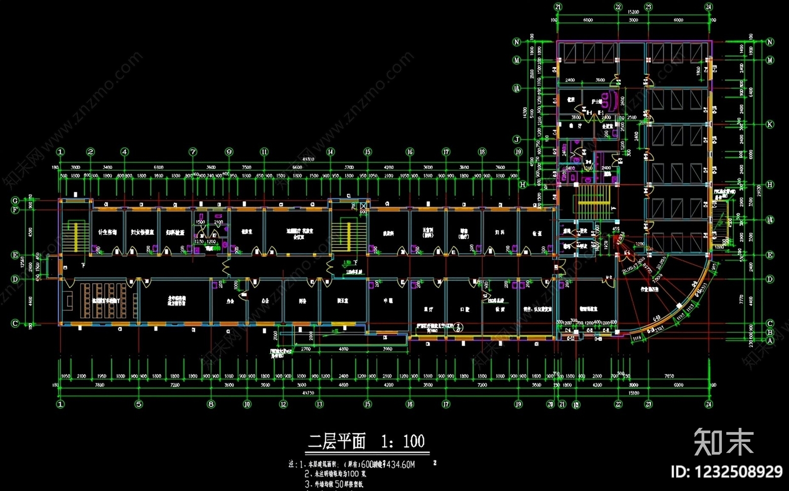 医院建筑cad施工图下载【ID:1232508929】