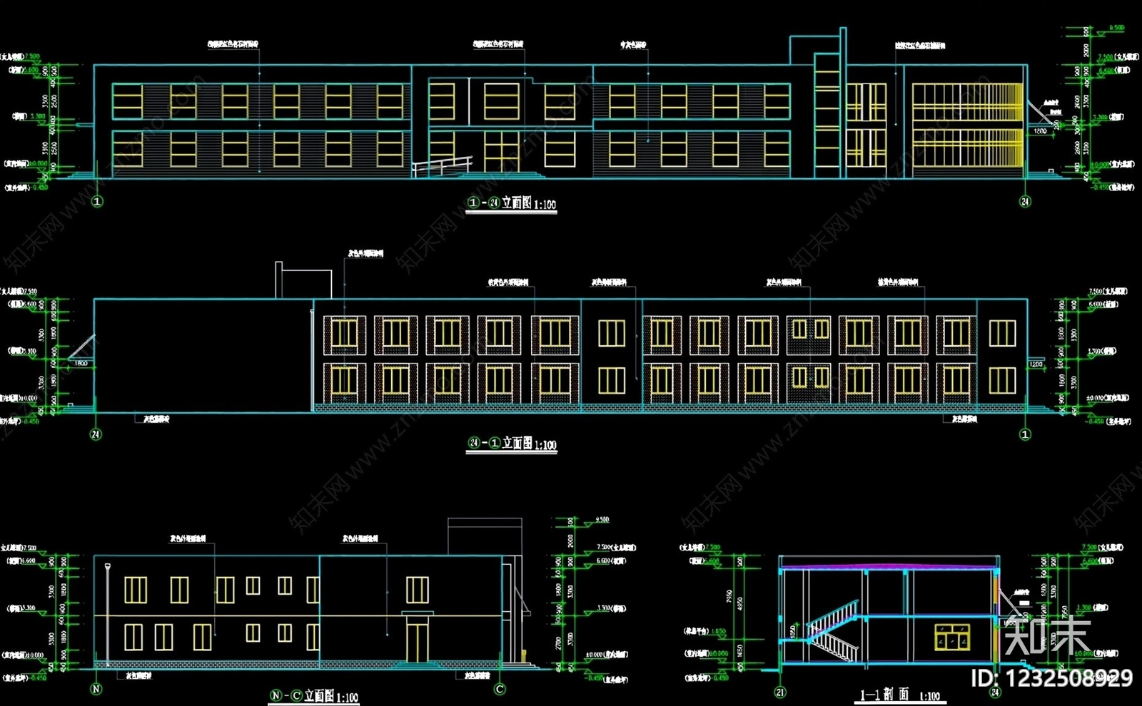 医院建筑cad施工图下载【ID:1232508929】
