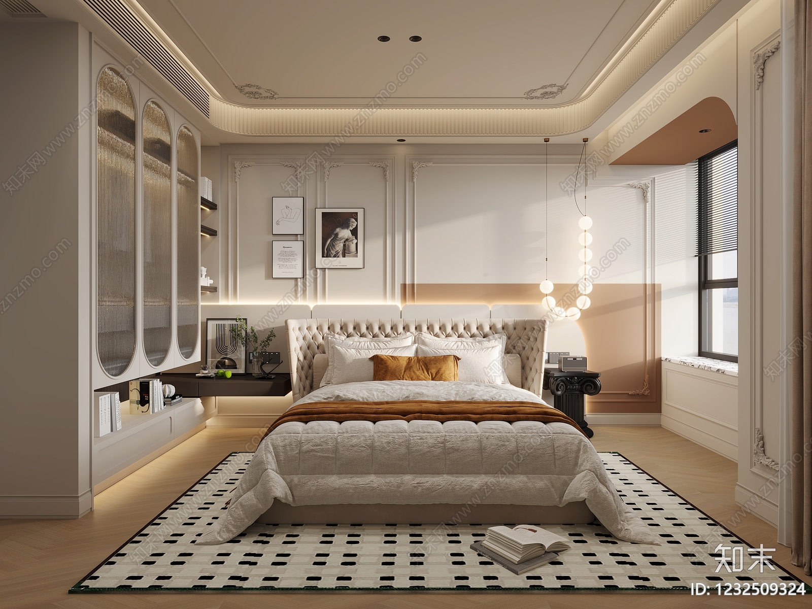 法式主卧3D模型下载【ID:1232509324】
