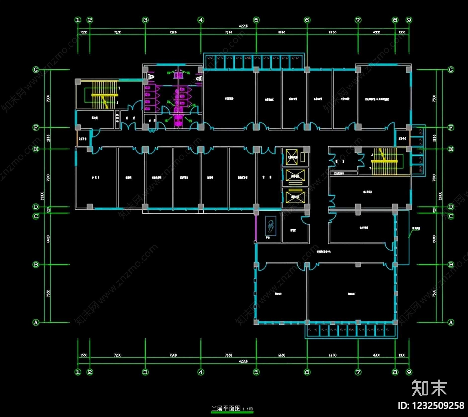 医院建筑cad施工图下载【ID:1232509258】