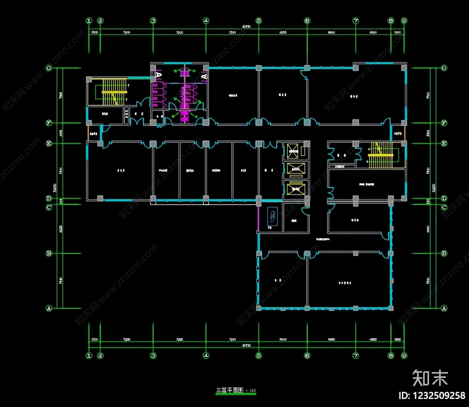 医院建筑cad施工图下载【ID:1232509258】
